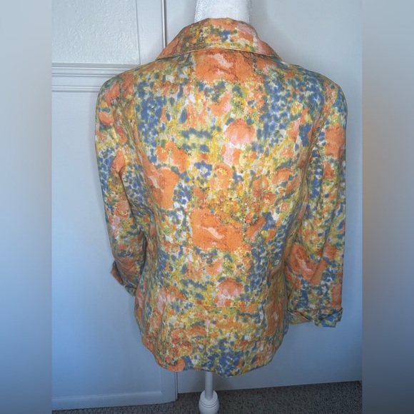 Coldwater Creek Floral Button-Up Jacket size 12 - Picture 2 of 9